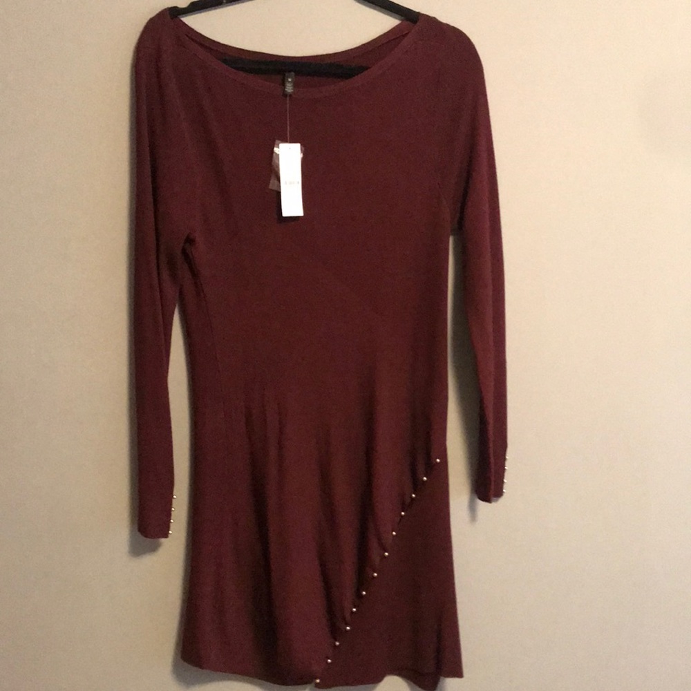 White House black market maroon dress